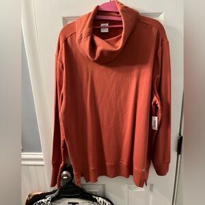 💜3for$15Amazon NWT pumpkin color cowl neck Sz XL
